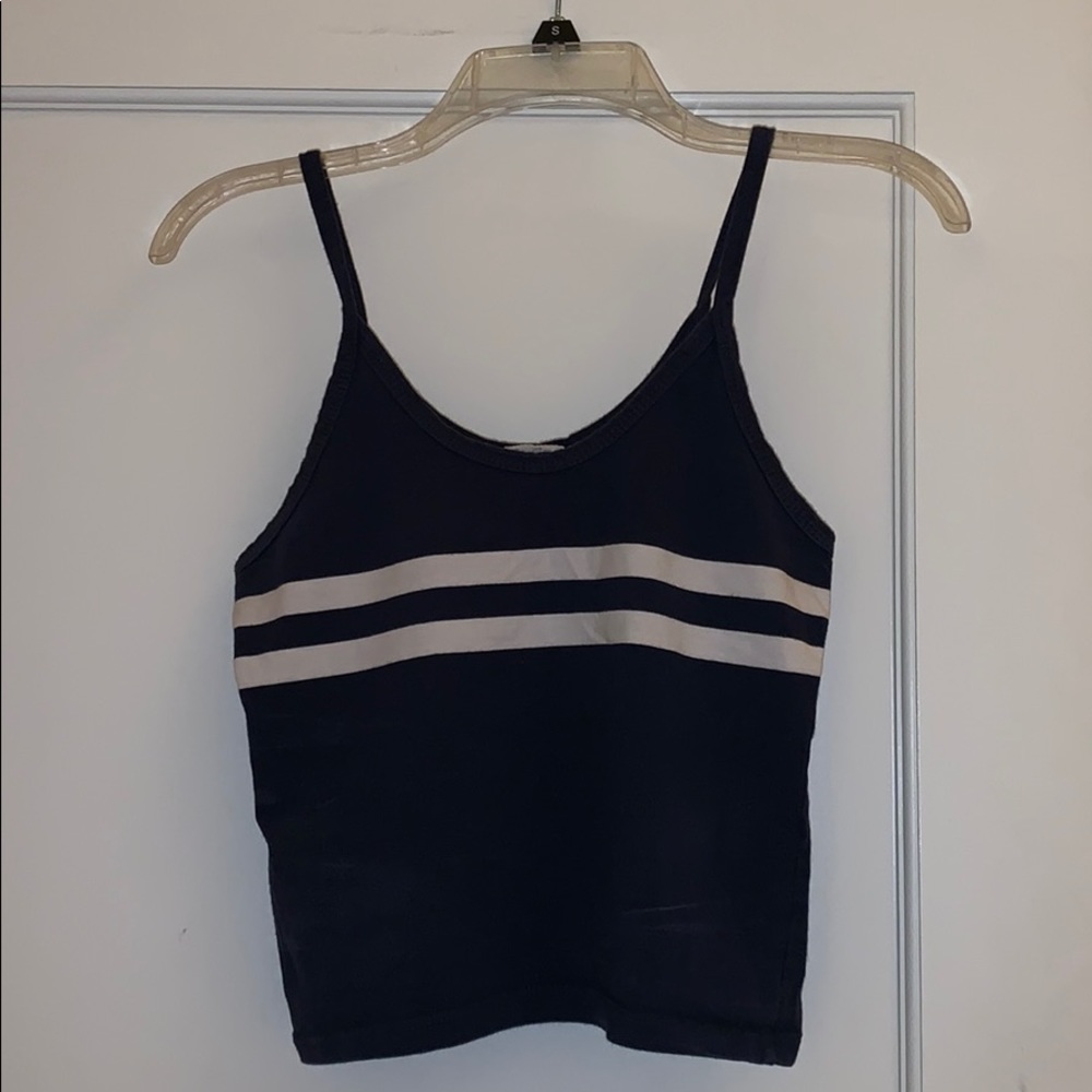 NAVY STRIPED BRANDY TANK